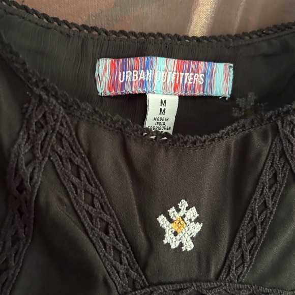 Urban Outfitters Black Floral Mini Dress Medium - Picture 11 of 16